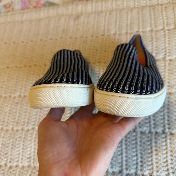 Rothy's The Original Slip On Sneaker Riviera Pinstripe Washable Sneaker Size 7 - Picture 7 of 8